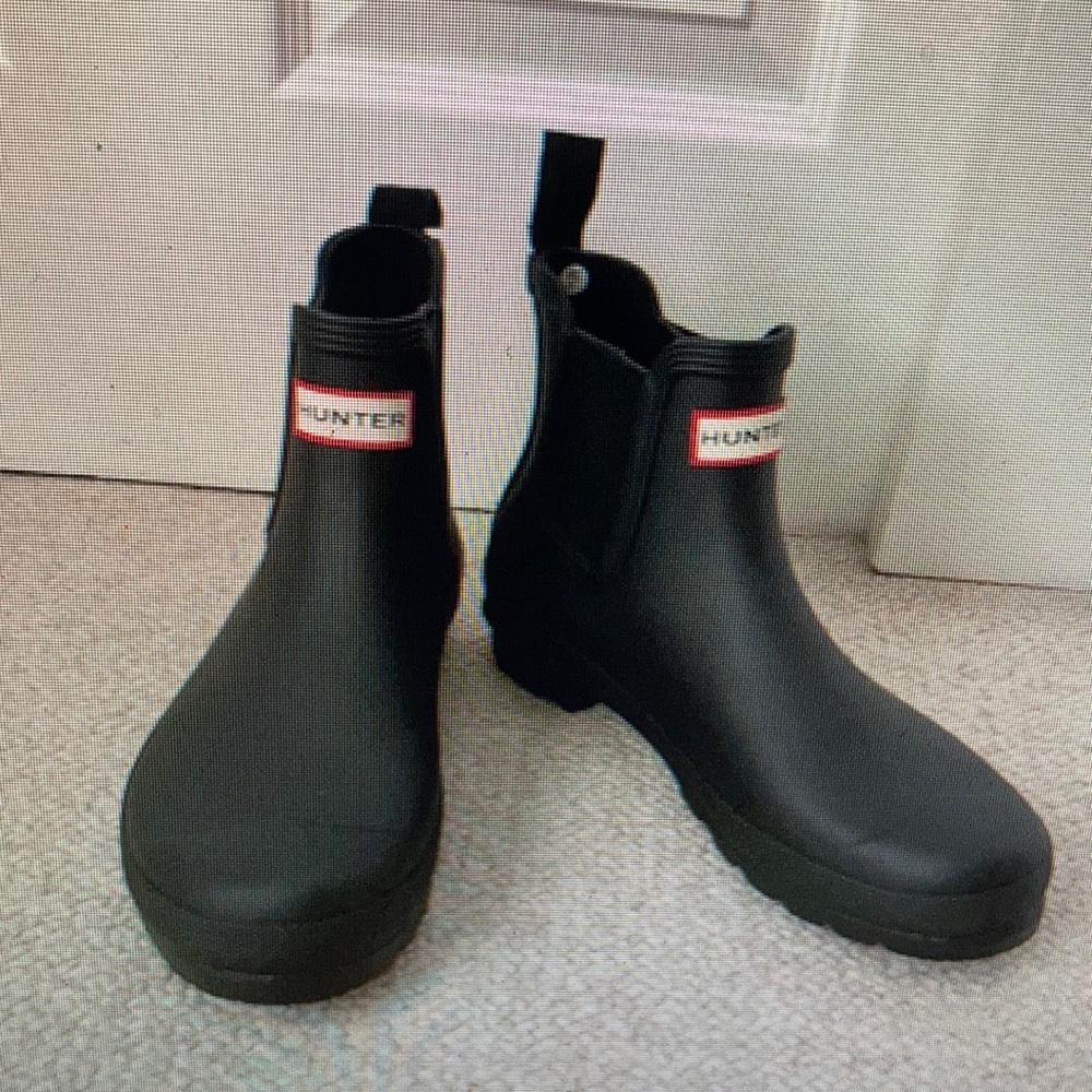 WOMENS BLACK HUNTER BOOTS SIZE 9